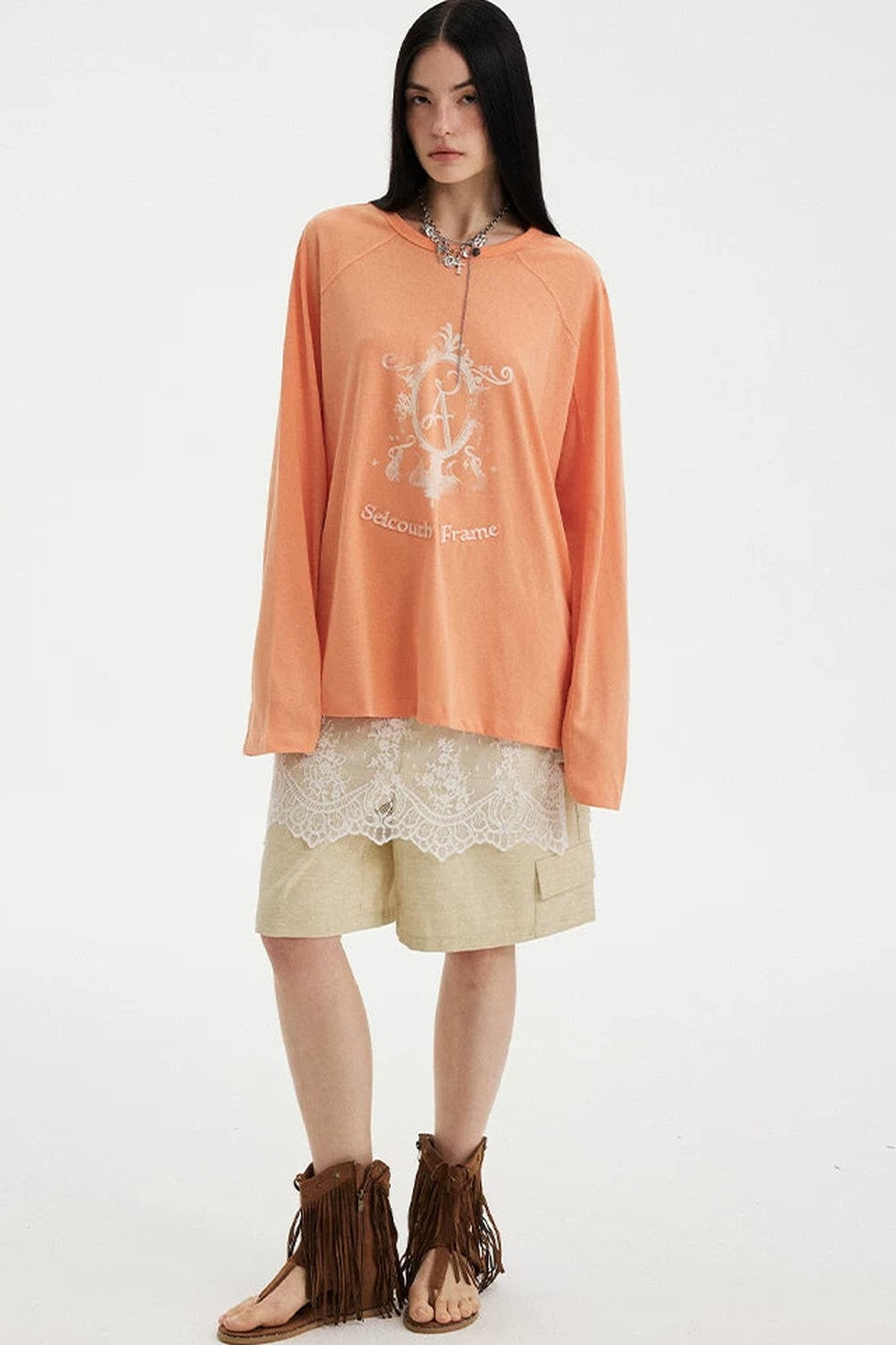 Retro Magic Mirror Patch Embroidery Tee