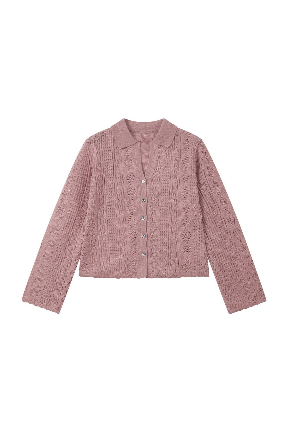 Lightweight Hollow Knit Cardigan