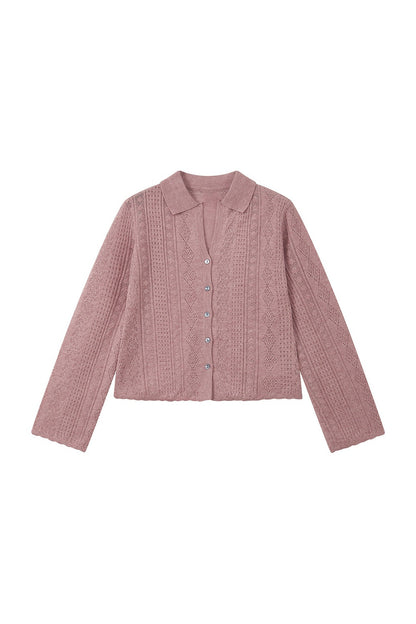 Lightweight Hollow Knit Cardigan