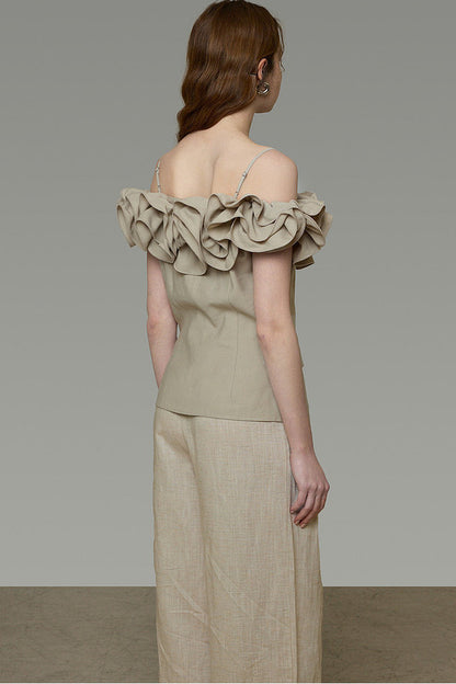 Elegant Off-Shoulder Ruffle Top