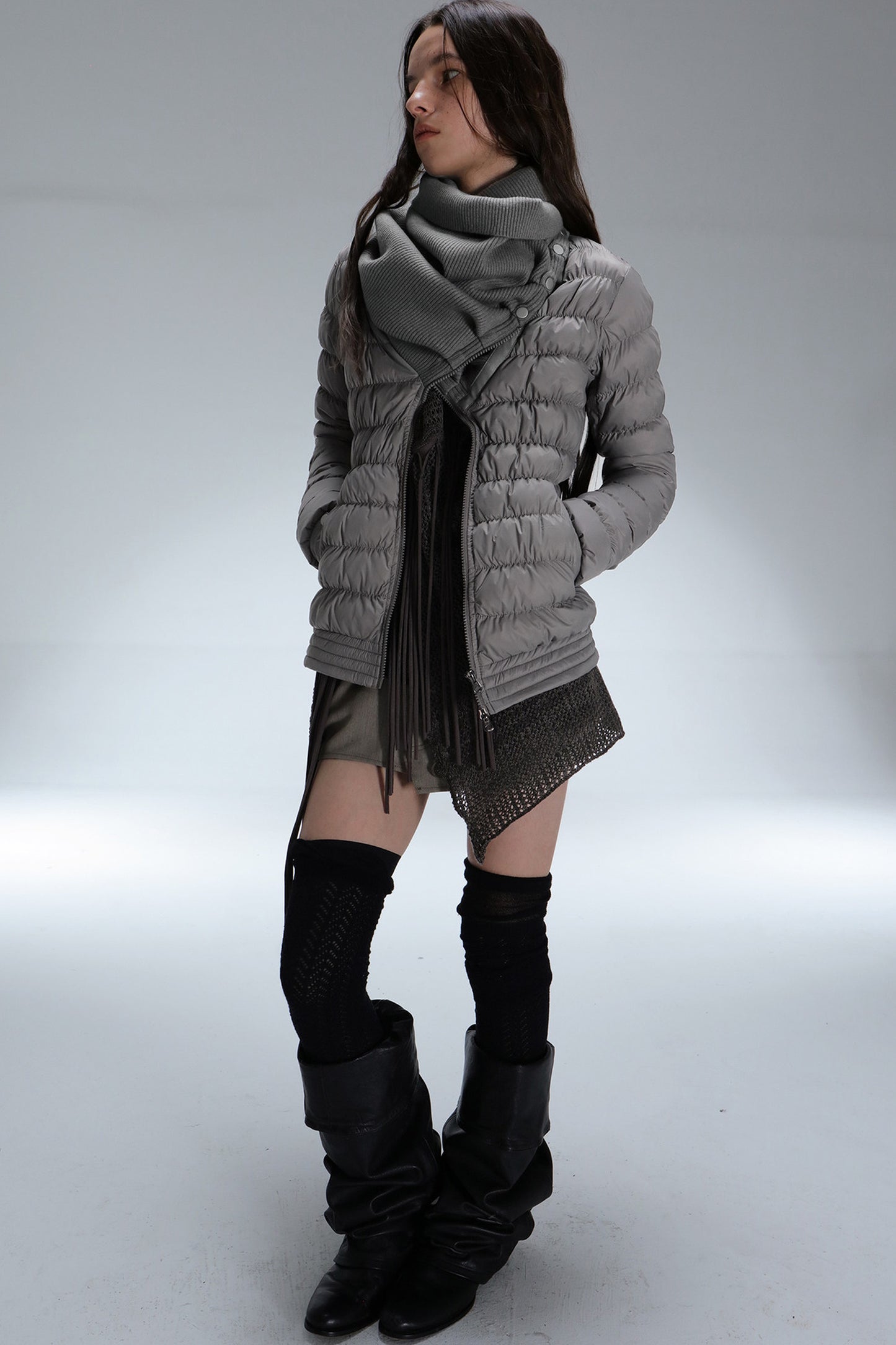 Ribbed Down Jacket
