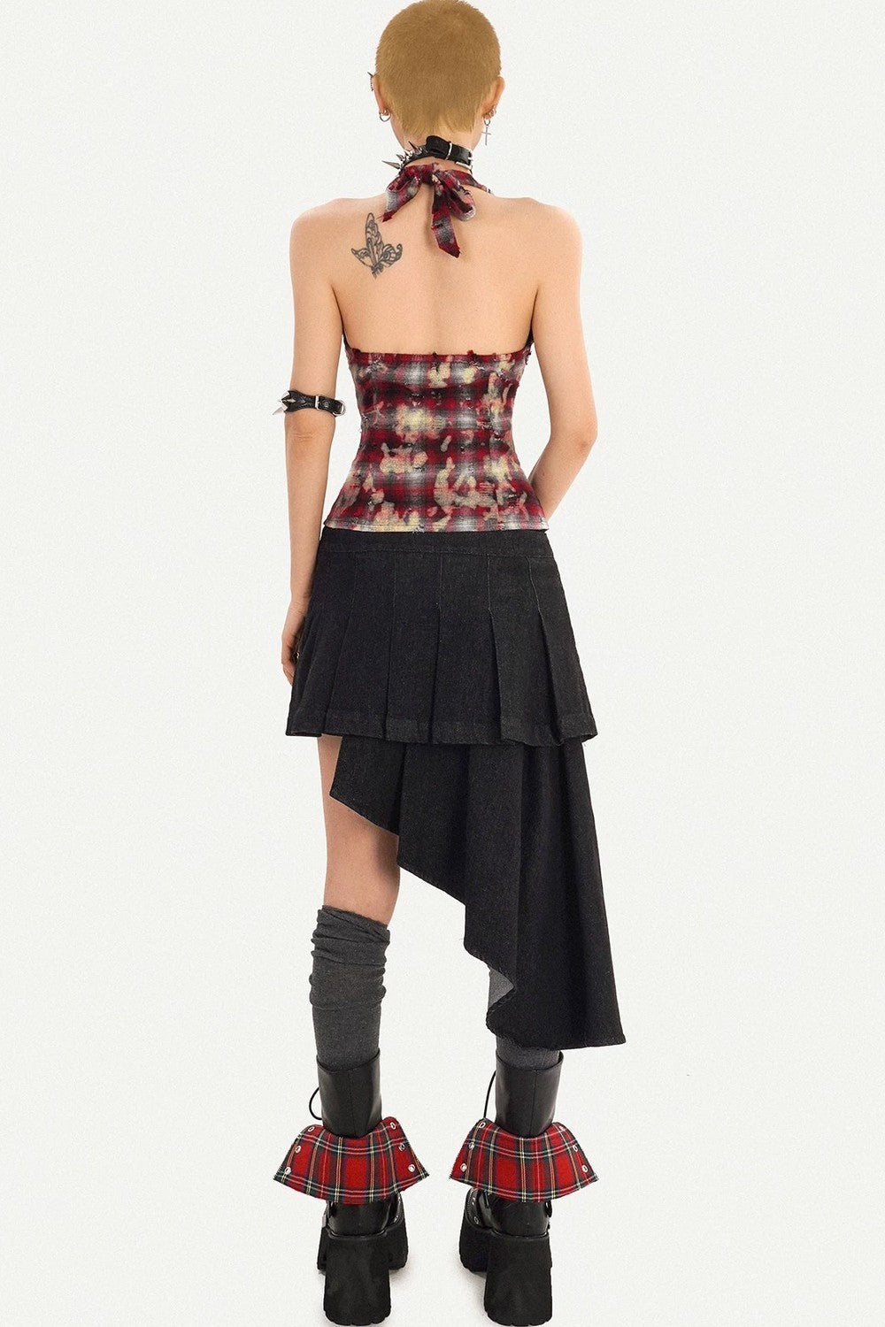 Irregular Punk Rivet Skirt