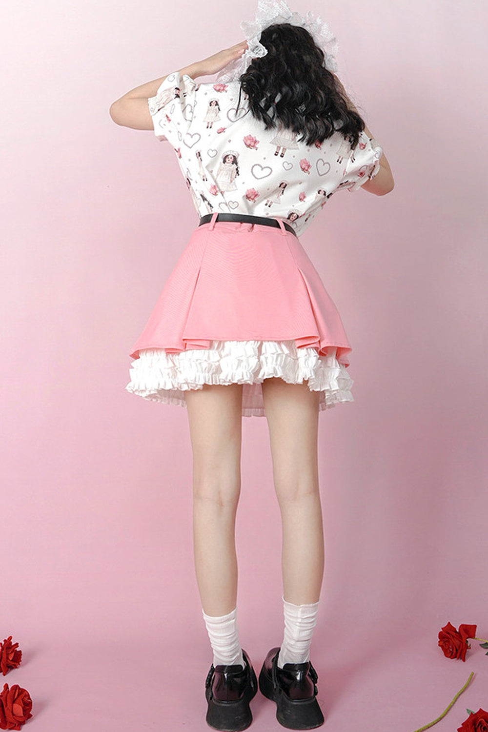 Heavenly Pleated Lace Skirt