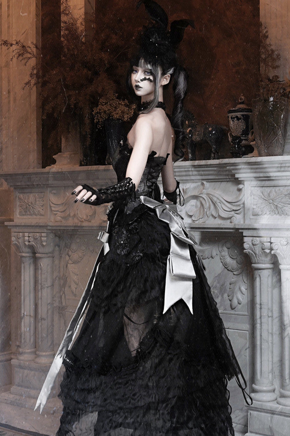 Gothic Heart Fishbone Camisole Set-Up