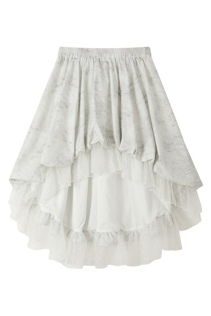 Light Lace Asymmetrical Skirt