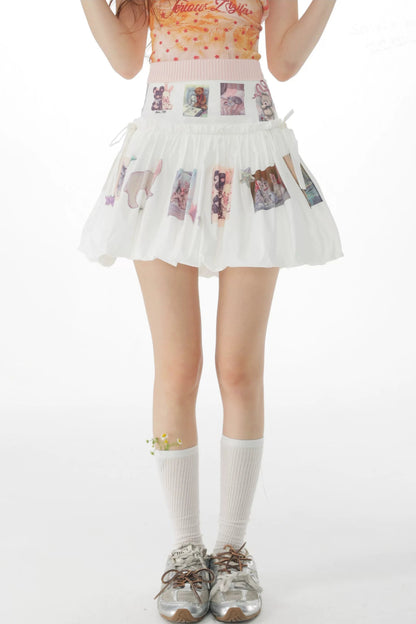 Playful Print High-Waisted Skirt