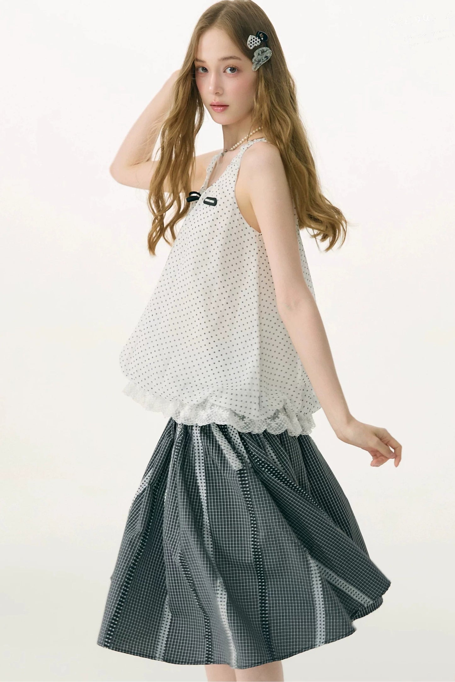 Sea Salt Polka Dot Lace Camisole