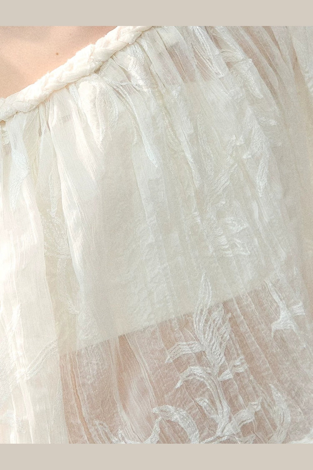 Cloud Weave Off-Shoulder Blouse