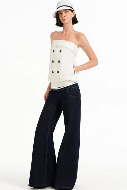 A Pose Retro Flared Jeans