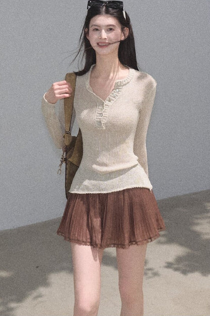 Longing Chiffon Pleated Skirt