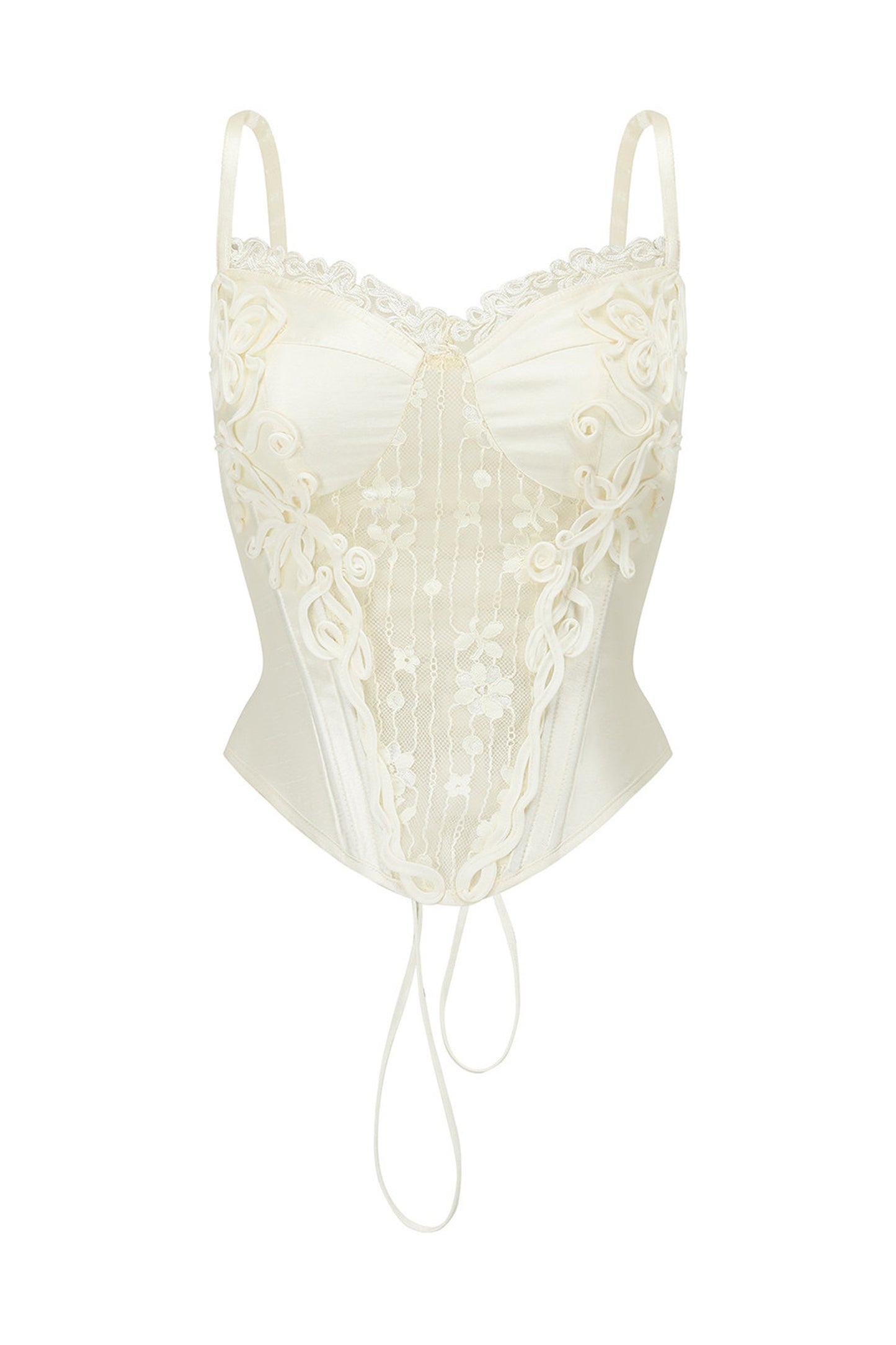 White Rose Fishbone Camisole and Skirt Set-Up