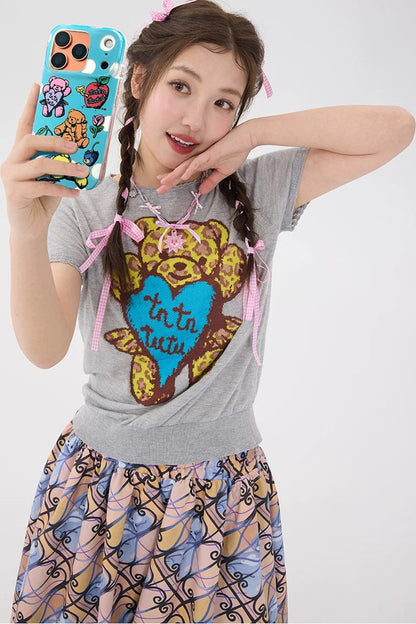 Coque de téléphone à motif ours bleu de dessin animé
