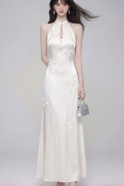 Butterfly Embroidered Cheongsam Dress