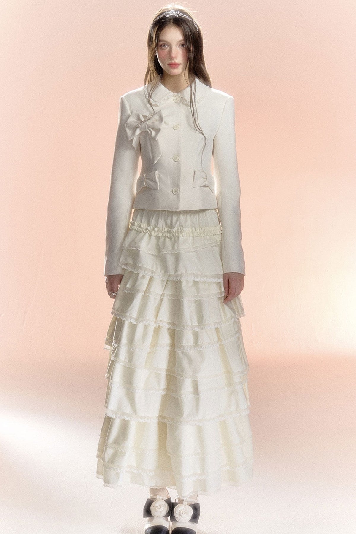 Multi-Layered Asymmetrical Lace Princess Skirt