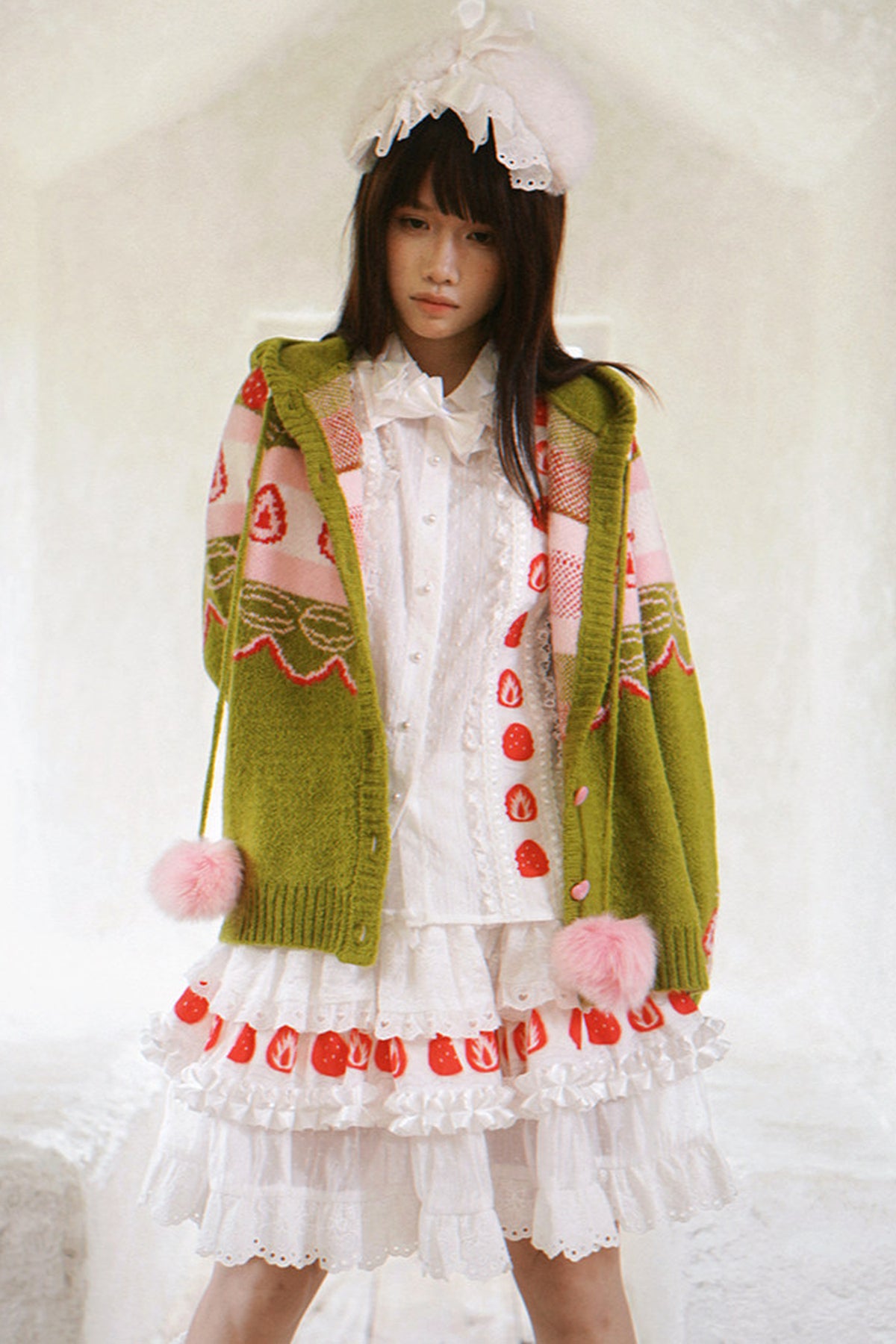 Strawberry Matcha Fair Isle Cardigan