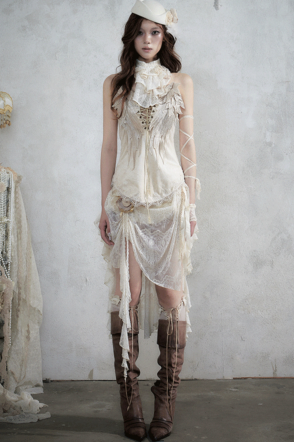 Baroque Asymmetrical Fishtail Skirt