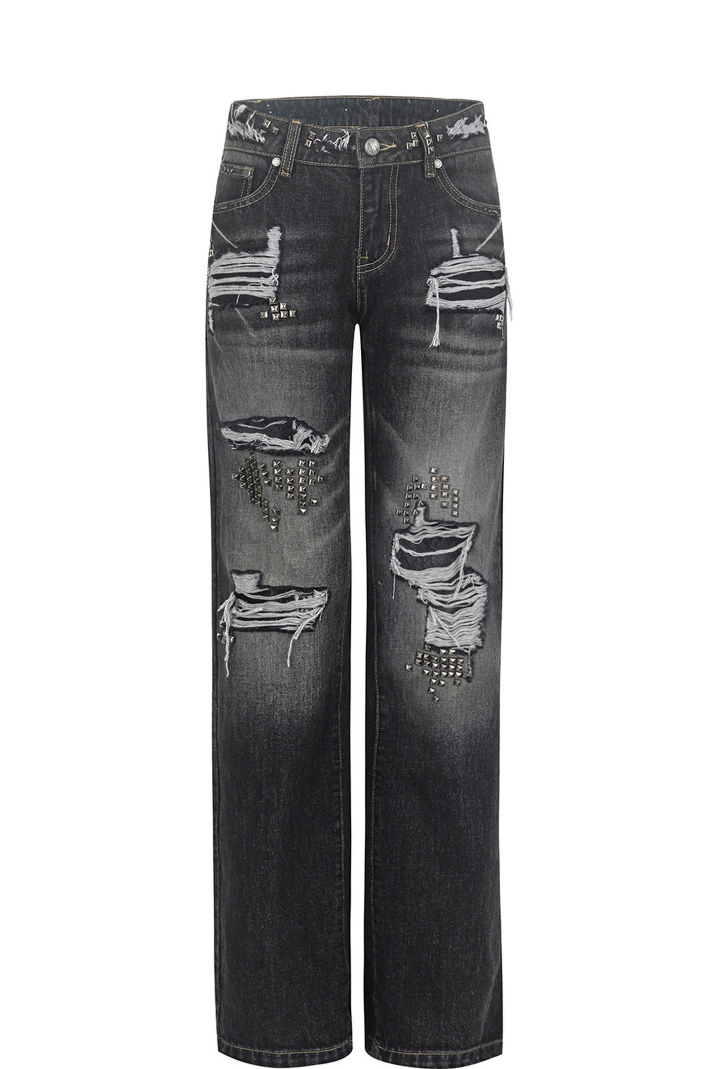 Straight Ripped Jeans