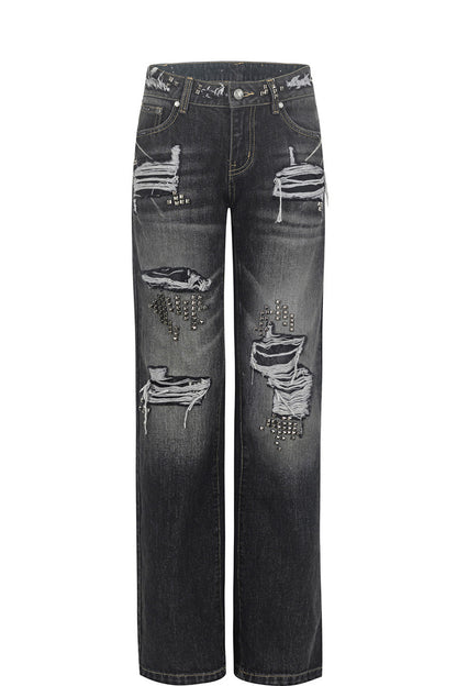 Straight Ripped Jeans