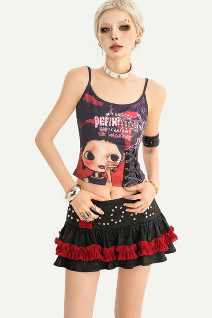 Playful Print Tie-Up Camisole