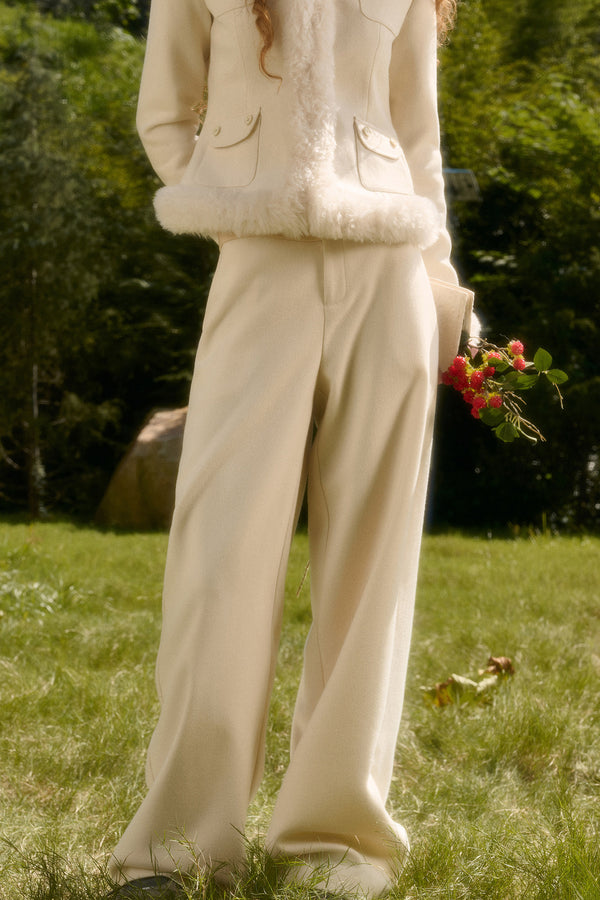 Custom-Dyed Breathable Lace Wide-Leg Pants Set-Up