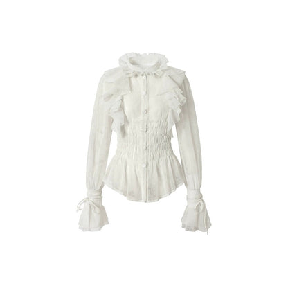 Lace Ruffle Collar Blouse