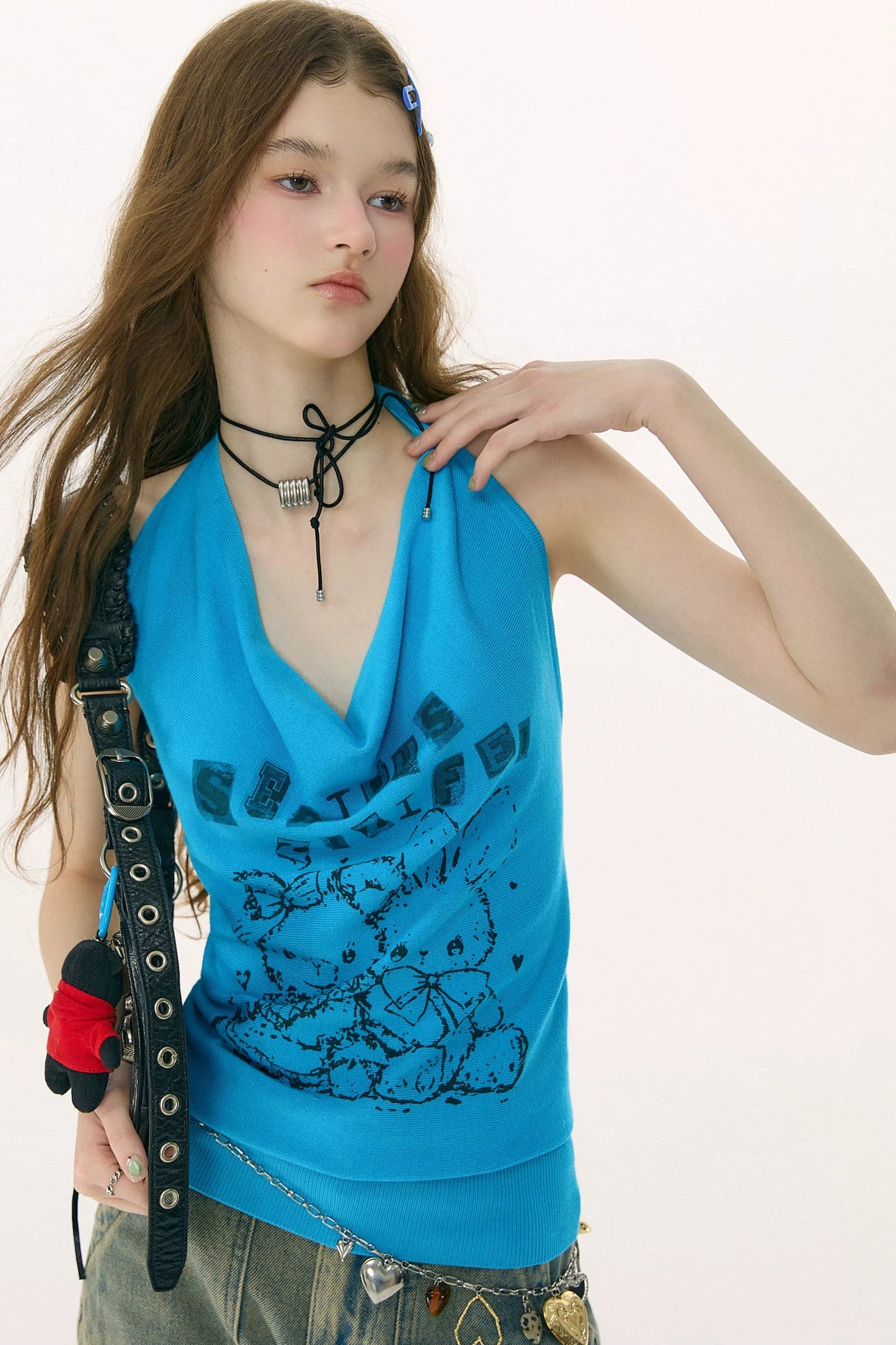 Blue Rabbit Flutter Top