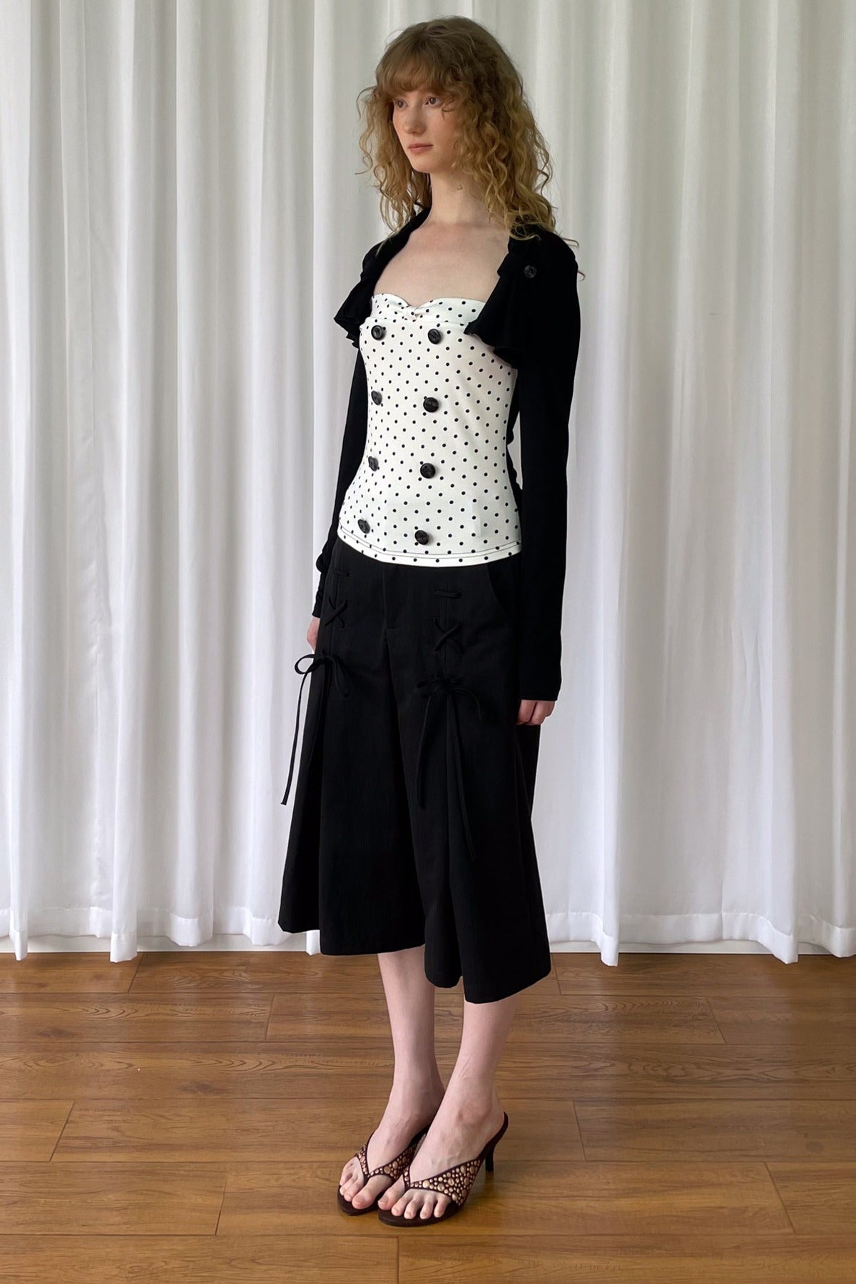 Bow Tie Wide-Leg Pants