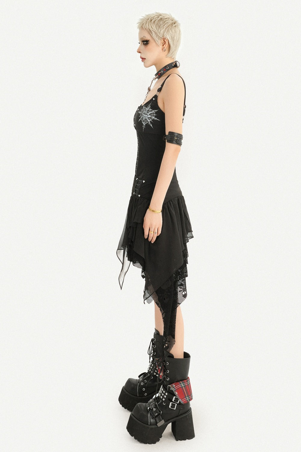 Gothic Irregular Hem Camisole Dress