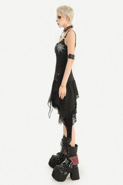 Gothic Irregular Hem Camisole Dress