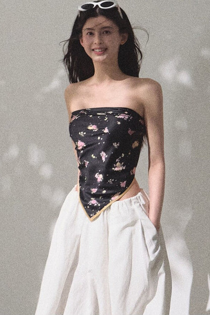 Lyocell Linen Texture A-Line Skirt