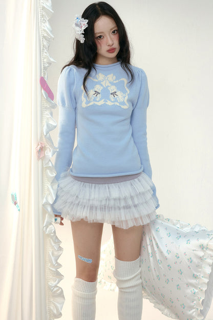 Irregular Layered Color-Blocked Mesh Skirt
