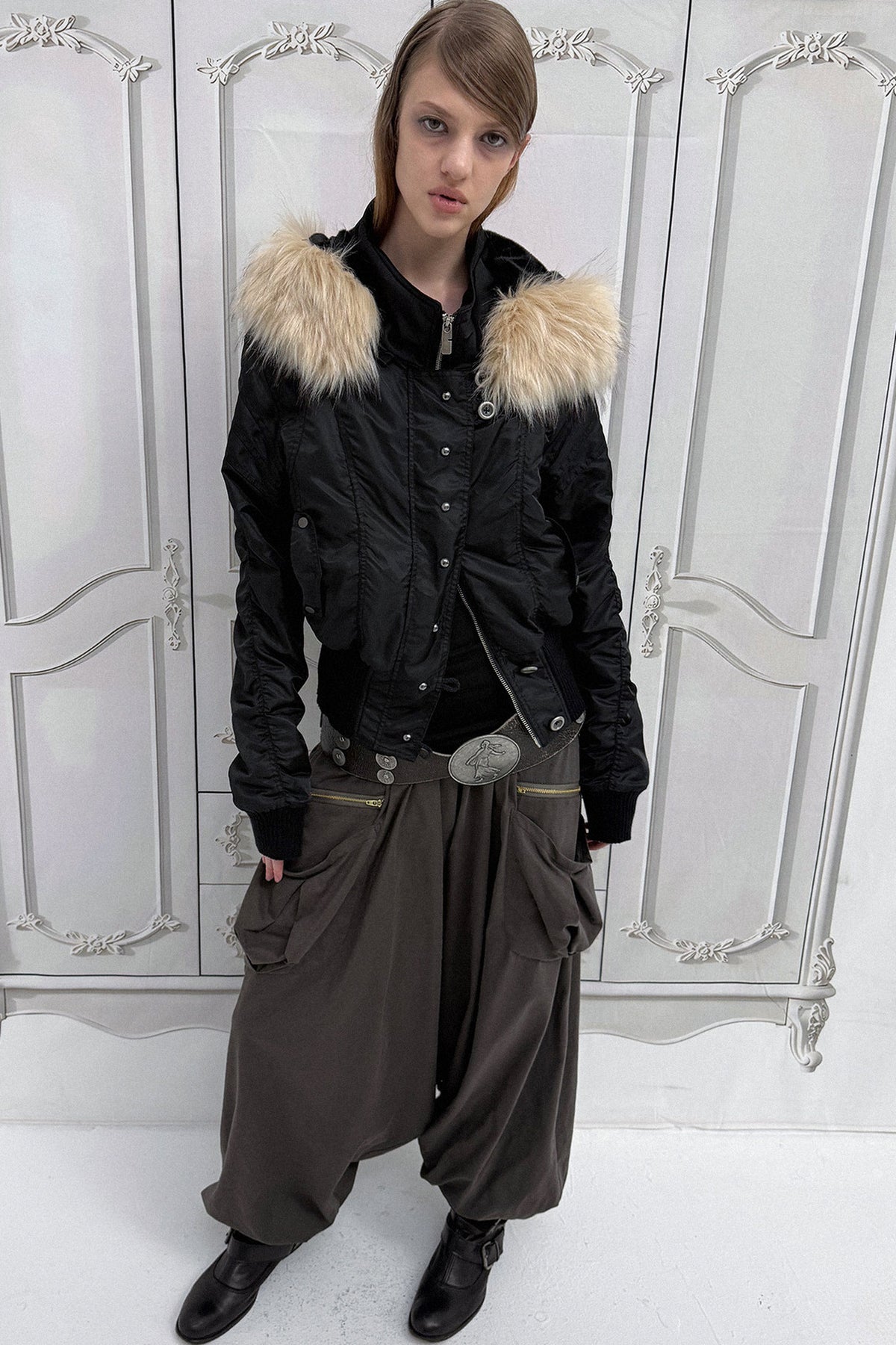 Low-Crotch Harem Cuffed Pants