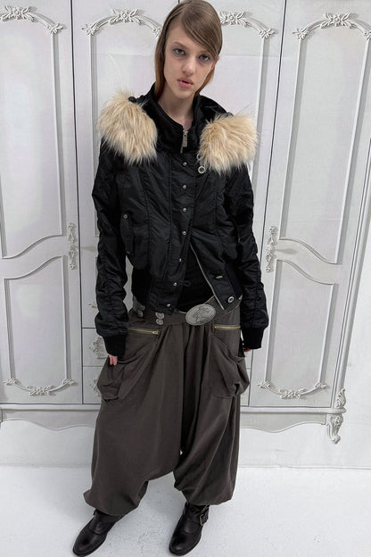 Low-Crotch Harem Cuffed Pants