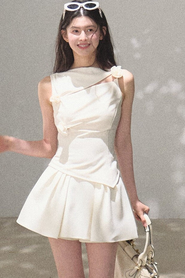 One-Shoulder Lyocell Wool Camisole
