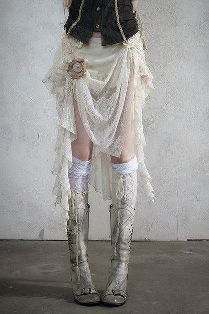 Baroque Asymmetrical Fishtail Skirt
