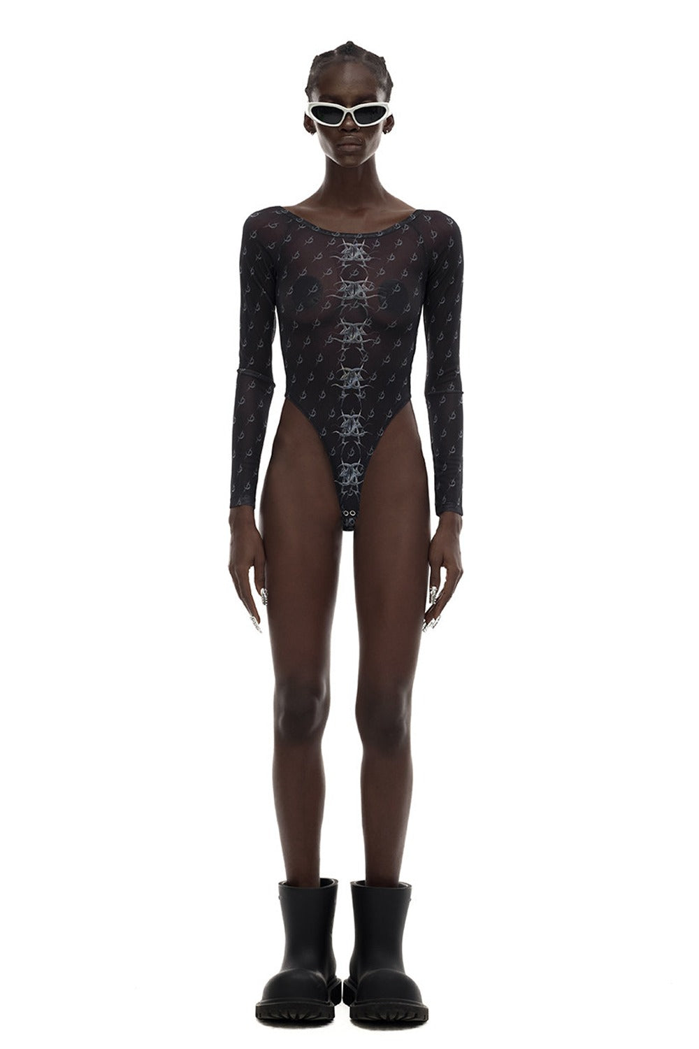 Y2K Punk See-Through Mesh Base Layer