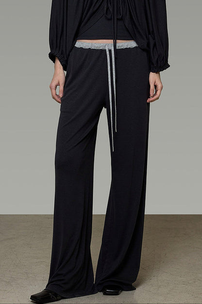 Color-Blocked Knit Camisole and Pants Set-Up
