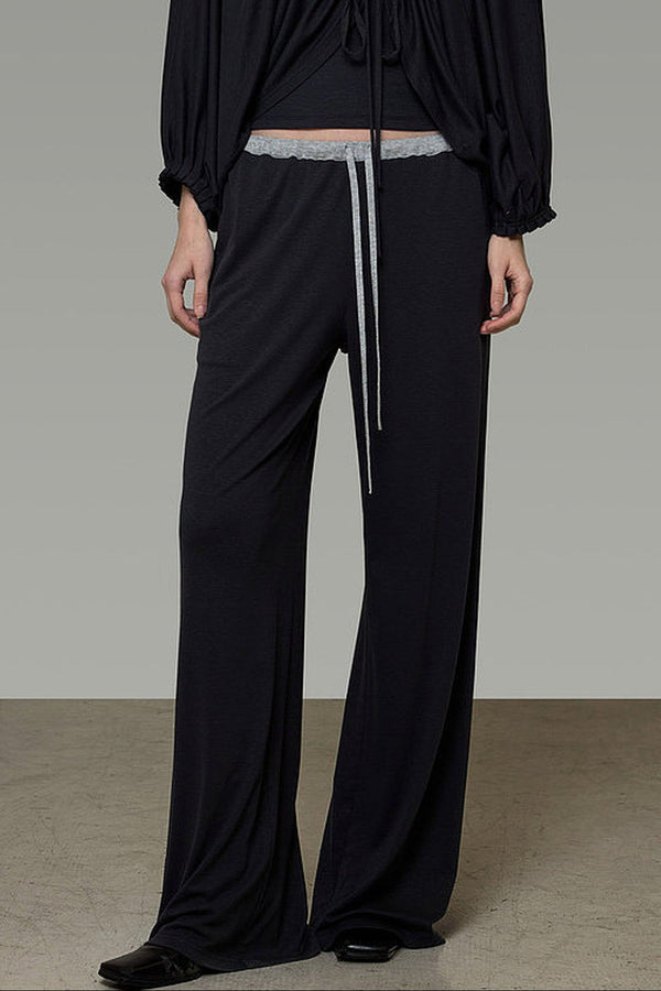 Color-Blocked Knit Camisole and Pants Set-Up