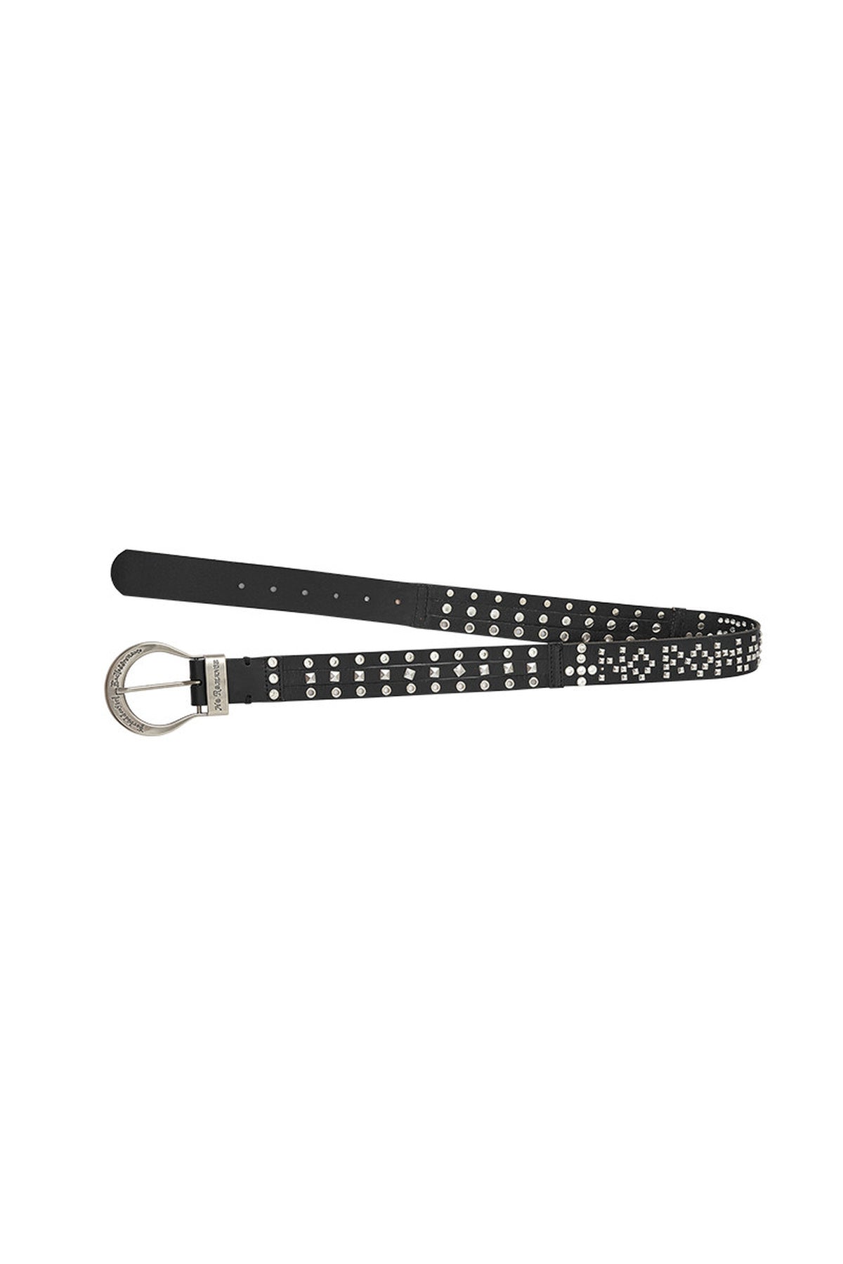 Diamond-Encrusted Genuine Leather Belt