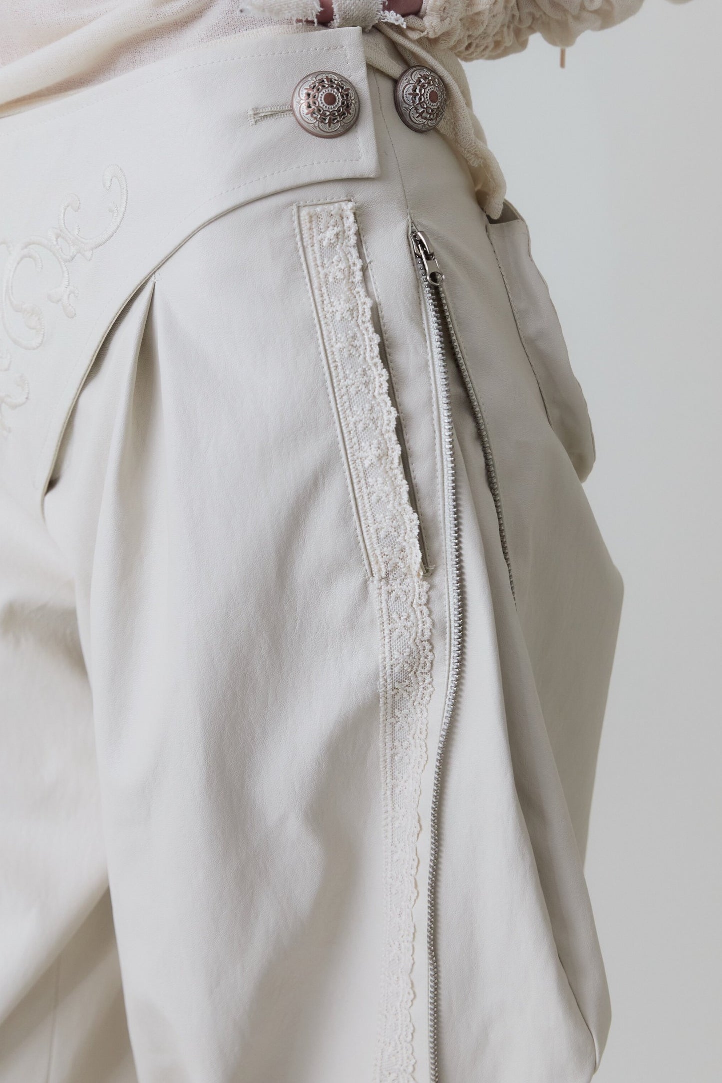 Medieval Embroidered Leather Riding Pants