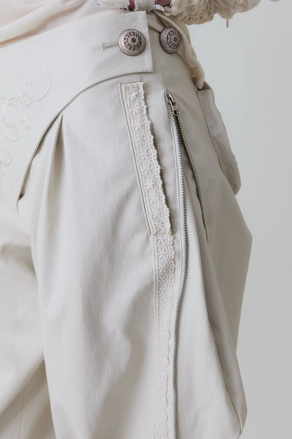 Medieval Embroidered Leather Riding Pants