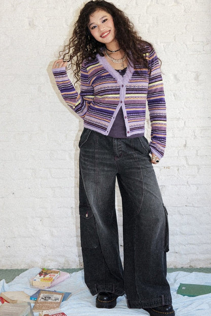 Vintage Wide-Leg Cargo Jeans
