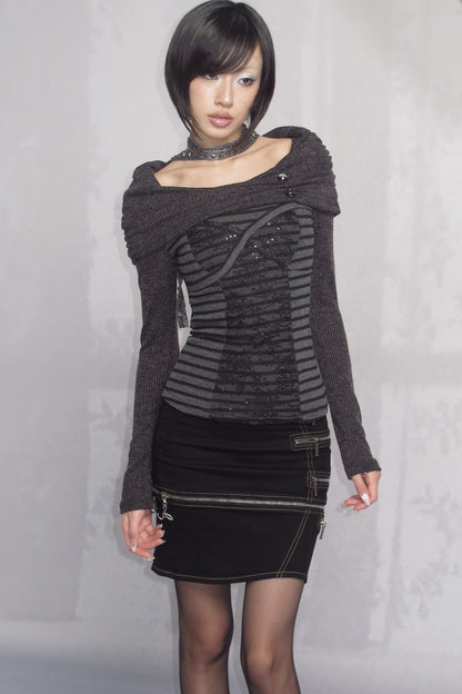 Striped Knit Top