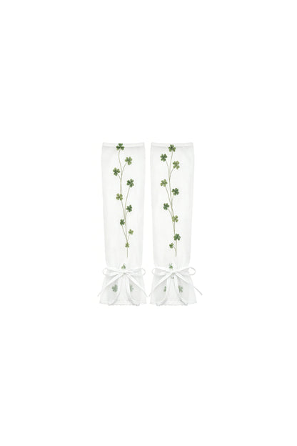 Bedruckte Netz-Spitzensocken