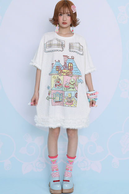 Printed Long T-Shirt Dress