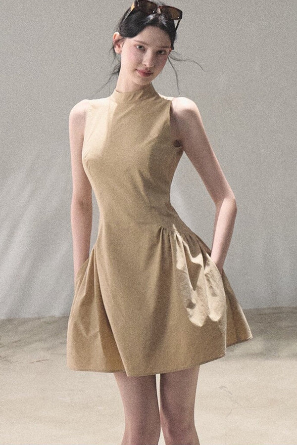 Vanilla Lyocell Halter Dress