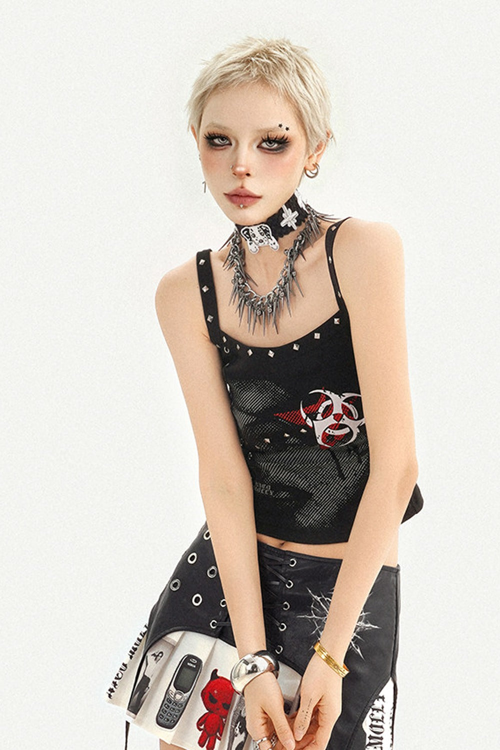 Studded Graffiti Camisole