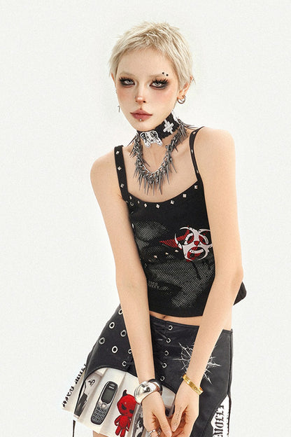 Studded Graffiti Camisole