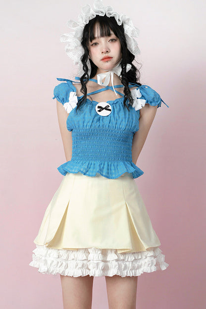 Heavenly Pleated Lace Skirt