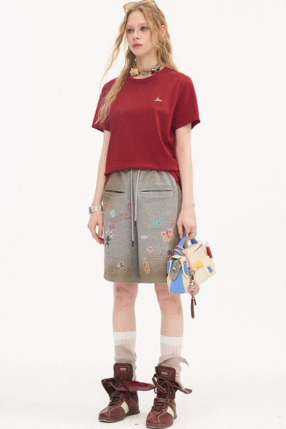 Loose Cotton Round Neck Top